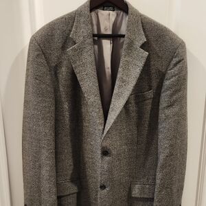 Geoffrey Beene Vintage 90s Classic Tweed Blazer 100% Wool 44L